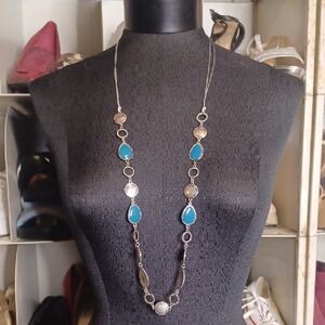 New Ruby Rd. Elegant Silver and Blue Necklace